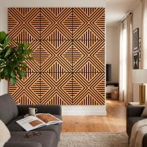 Akusztikus falpanel Deco VII bambusz hatású 60x60x1,8 cm