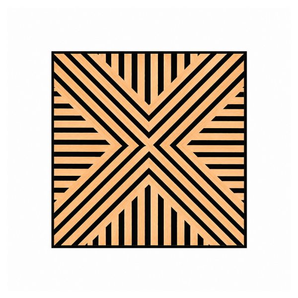 Akusztikus falpanel Deco VII bambusz hatású 60x60x1,8 cm