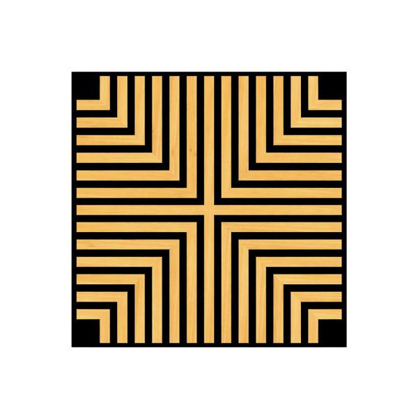 Akusztikus falpanel Deco V bambusz hatású 60x60x1,8 cm