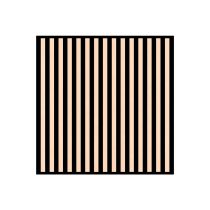 Akusztikus falpanel Deco II bambusz hatású 60x60x1,8 cm
