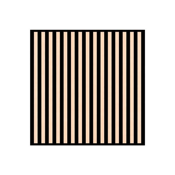 Akusztikus falpanel Deco II bambusz hatású 60x60x1,8 cm