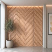 Akusztikus falpanel Deco I bambusz hatású 260x60x1,8 cm