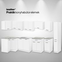 Praktik 30 felső szekrény 1 ajtós, fehér-fehér