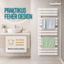 Solaro Design törölközőszárító radiátor 1400x600 mm fehér