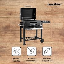Multifunkciós faszenes kerti grillsütő