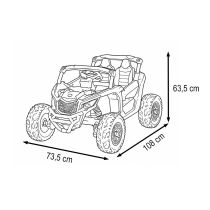 Elektromos gyerek buggy Can-Am Maverick 4x4 sárga 2 személyes